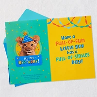Fun Little Guy Lion Birthday Card With Sticker for only USD 3.99 | Hallmark