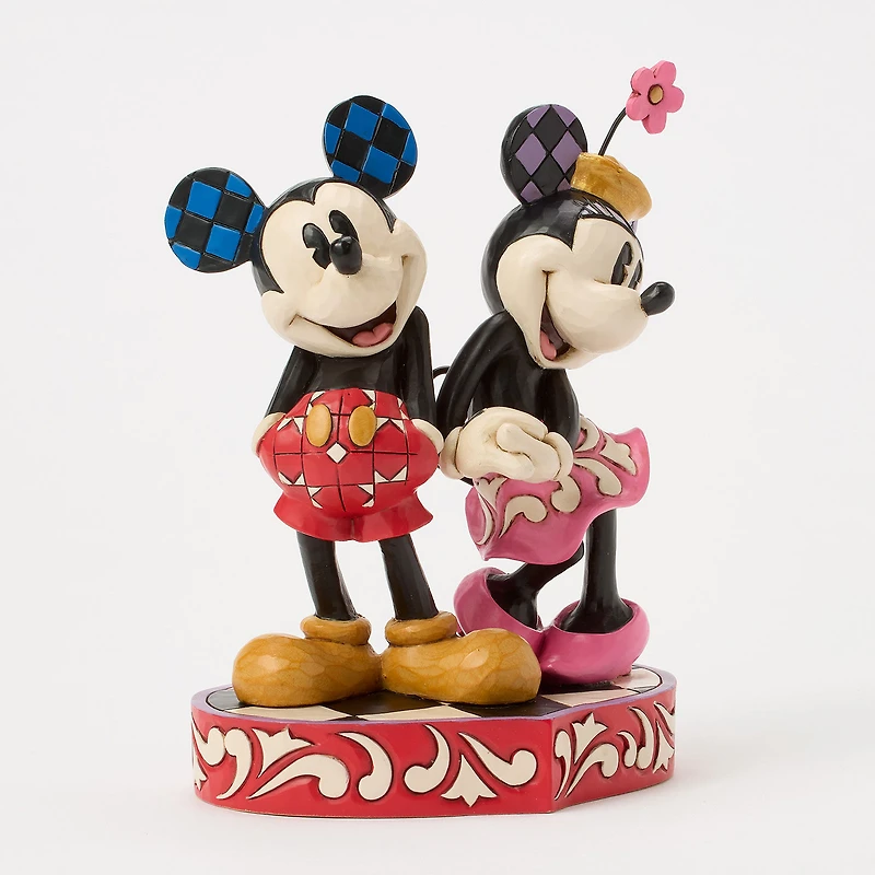 Jim Shore Disney Mickey and Minnie on Heart Figurine, 6.2" for only USD 89.99 | Hallmark