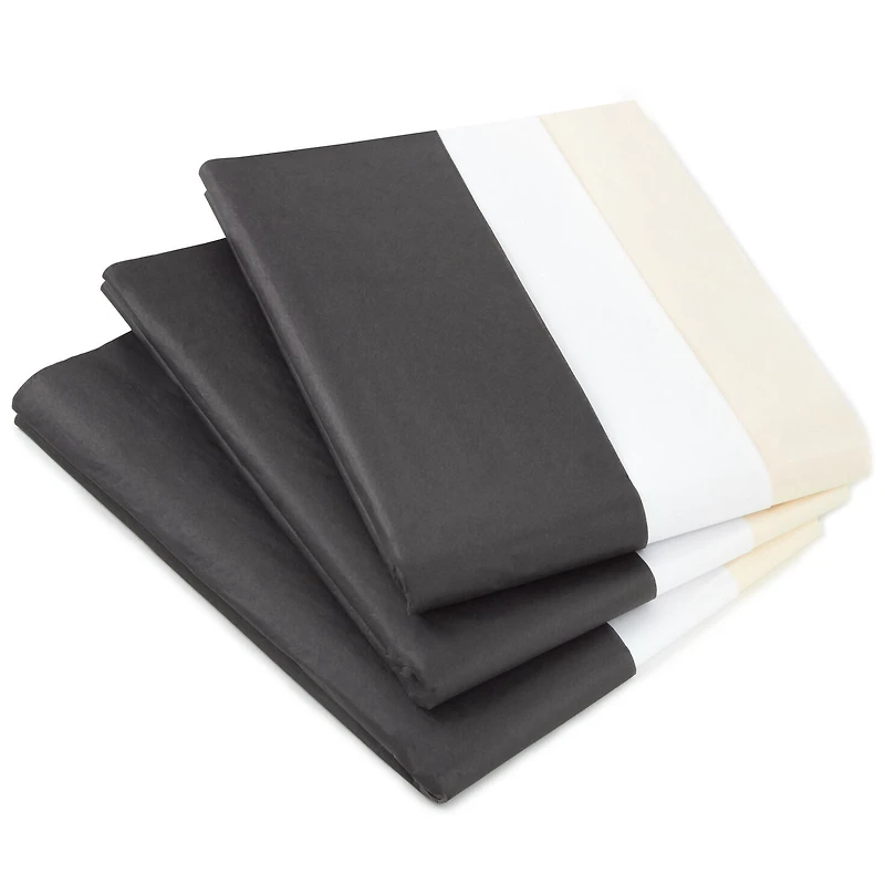Black/White/Cream 3-Pack Bulk Tissue Paper, 120 sheets for only USD 12.99 | Hallmark