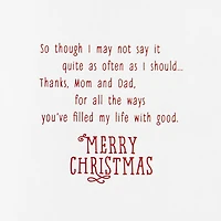 You've Filled My Life With Good Christmas Card for Parents for only USD 5.99 | Hallmark