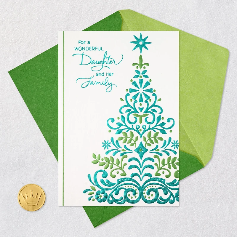 You're a Wonderful Gift Christmas Card for Daughter and Family for only USD 5.59 | Hallmark