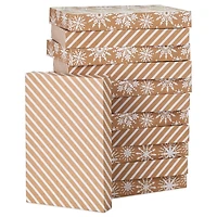 Snowflakes and Stripes 12-Pack Designed Brown Shirt Boxes for only USD 14.99 | Hallmark