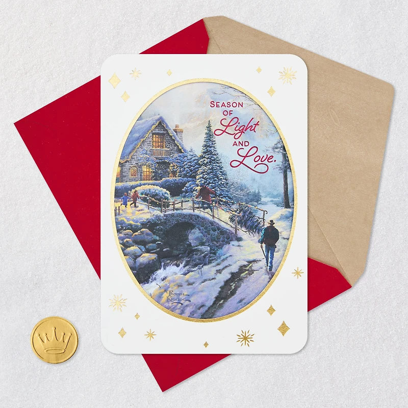 Thomas Kinkade Season of Light and Love Christmas Card for only USD 6.59 | Hallmark