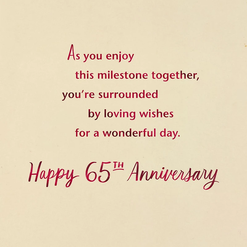 Surrounded By Loving Wishes 65th Anniversary Card for Couple for only USD 5.59 | Hallmark