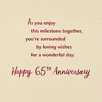 Surrounded By Loving Wishes 65th Anniversary Card for Couple for only USD 5.59 | Hallmark