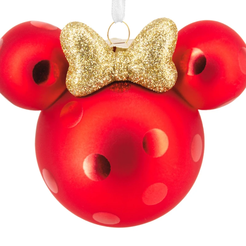 Disney Minnie Mouse Ears Icon Glass Hallmark Ornament for only USD 14.99 | Hallmark