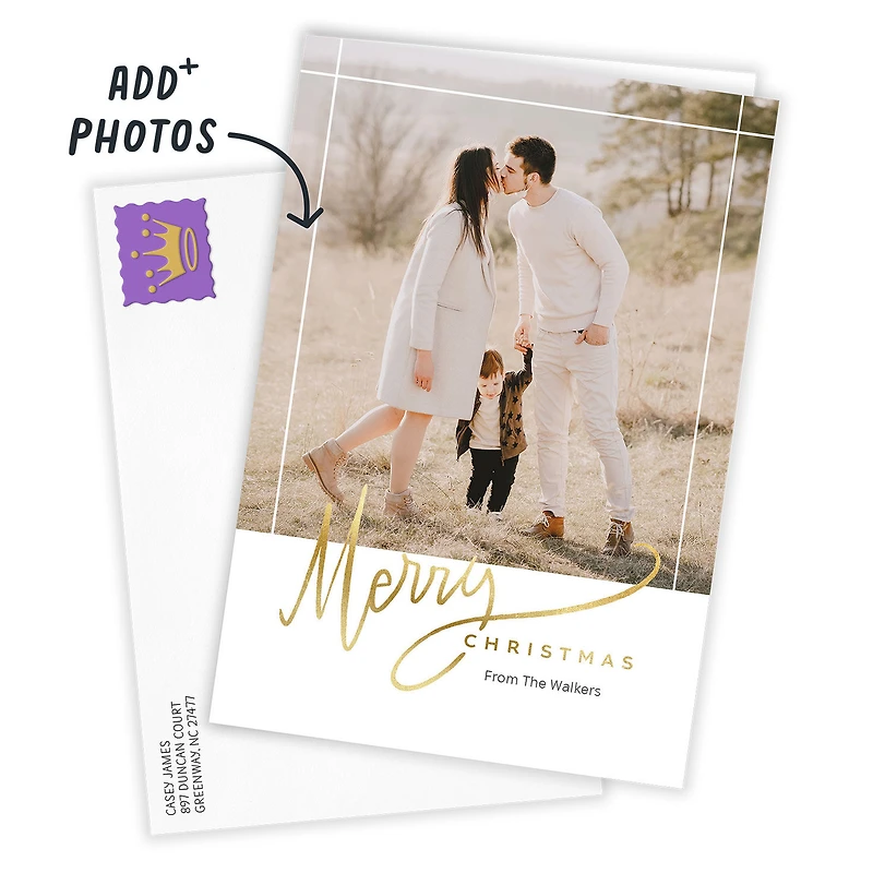 Personalized Elegant Merry Christmas Photo Card for only USD 4.99 | Hallmark
