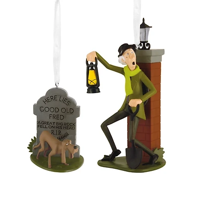 Disney The Haunted Mansion Caretaker and Dog Hallmark Ornaments, Set of 2 for only USD 28.99 | Hallmark