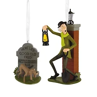 Disney The Haunted Mansion Caretaker and Dog Hallmark Ornaments, Set of 2 for only USD 28.99 | Hallmark
