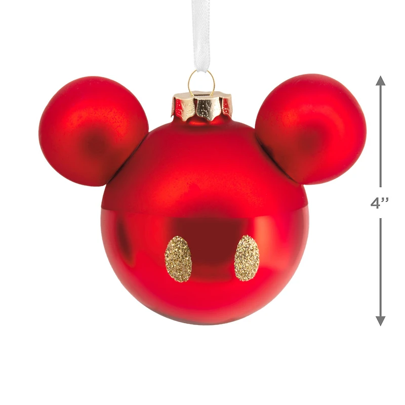 Disney Mickey Mouse Ears Icon Glass Hallmark Ornament for only USD 14.99 | Hallmark