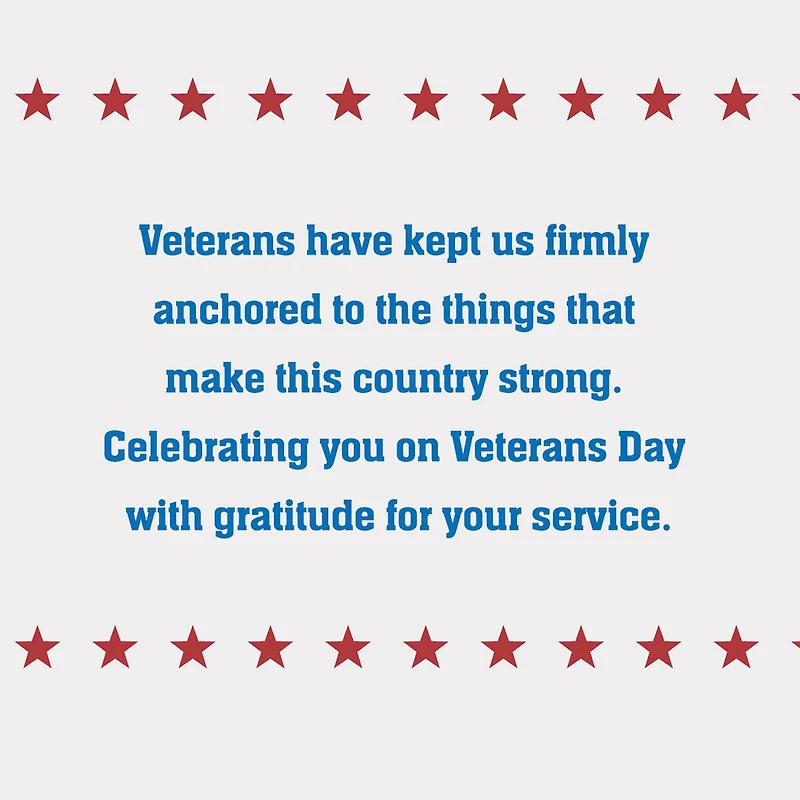 Grateful for Your Service Stars and Stripes Veterans Day Card for only USD 2.00 | Hallmark