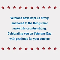 Grateful for Your Service Stars and Stripes Veterans Day Card for only USD 2.00 | Hallmark