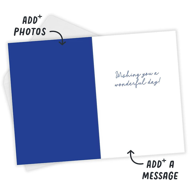 Wonderful Day Blue and White Foliage Custom Birthday Card for only USD 4.99 | Hallmark