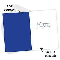 Wonderful Day Blue and White Foliage Custom Birthday Card for only USD 4.99 | Hallmark
