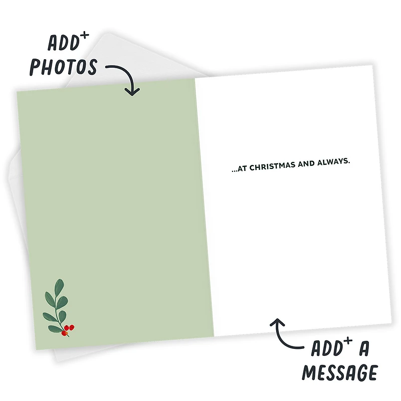Evergreen and Heart Custom Christmas Card for Dad for only USD 4.99 | Hallmark