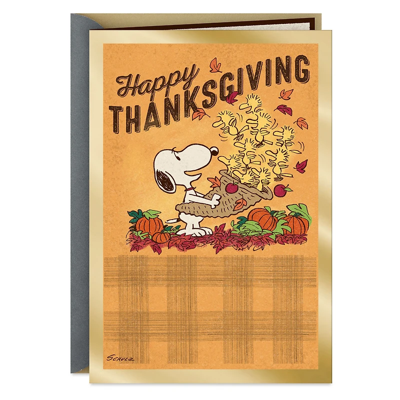 Peanuts® Snoopy and Woodstock Lots of Love Thanksgiving Card for only USD 2.99 | Hallmark