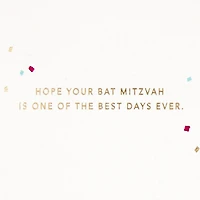 Pink and Gold Confetti Bat Mitzvah Card for only USD 8.59 | Hallmark