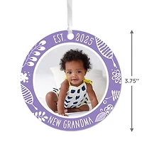 New Grandma Round Metal Personalized Ornament, Custom Photo and Text for only USD 17.99 | Hallmark