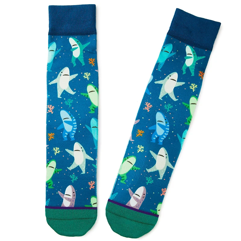 Dancing Sharks Fun Crew Socks for only USD 12.99 | Hallmark
