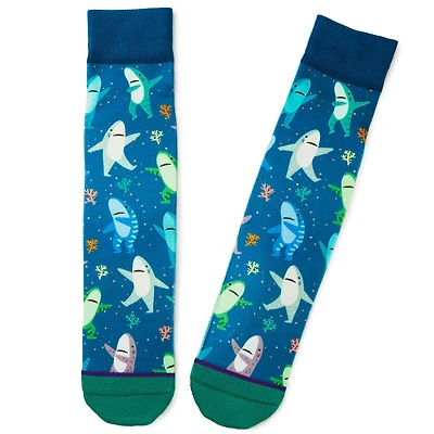 Dancing Sharks Fun Crew Socks for only USD 12.99 | Hallmark