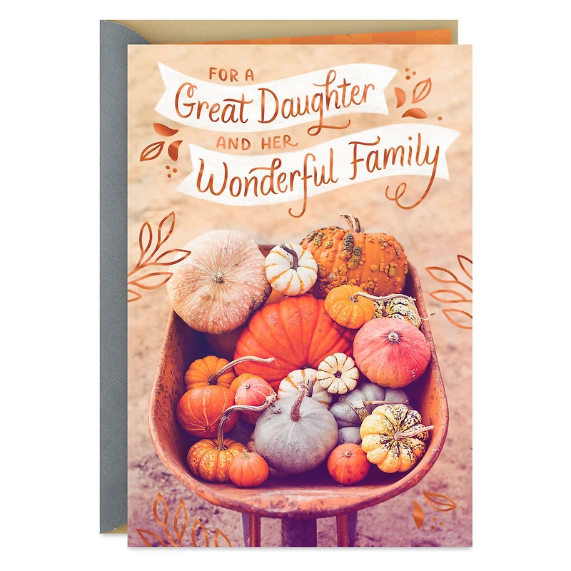 Blessings Big and Small Thanksgiving Card for Daughter and Family for only USD 2.99 | Hallmark