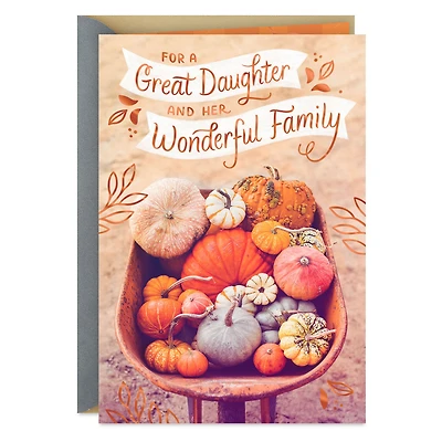Blessings Big and Small Thanksgiving Card for Daughter and Family for only USD 2.99 | Hallmark
