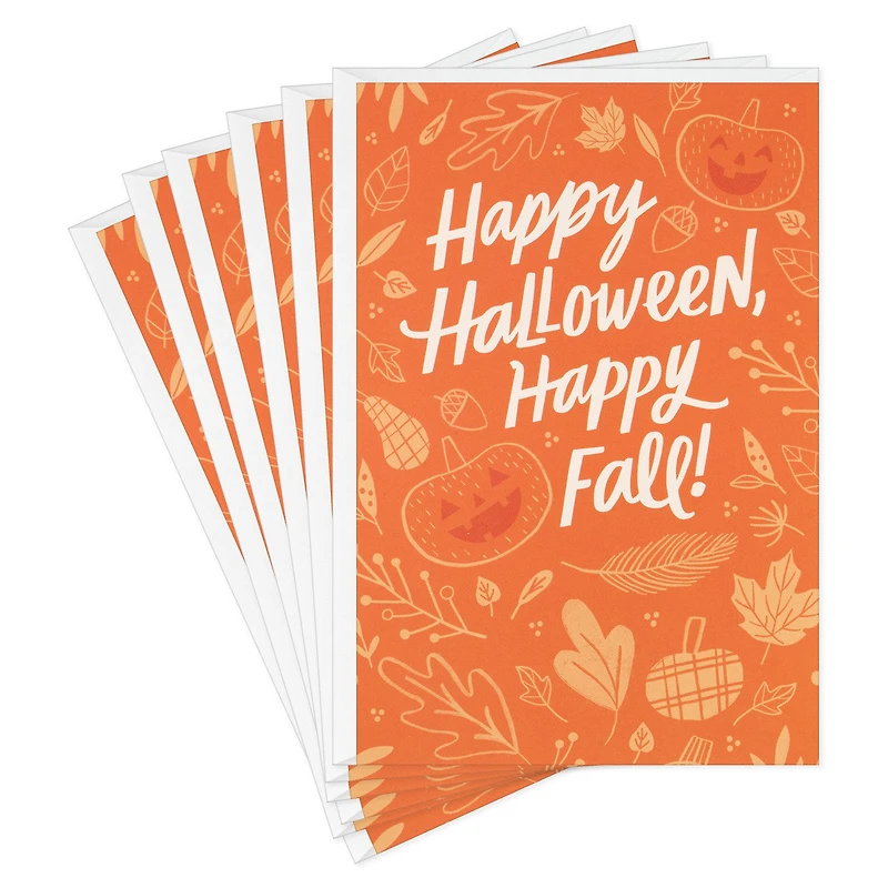 Jack-o'-Lanterns and Fall Leaves Halloween Cards, Pack of 6 for only USD 5.99 | Hallmark