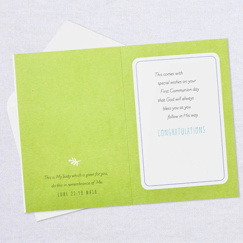 Wreath and Cross Religious First Communion Card for only USD 4.59 | Hallmark