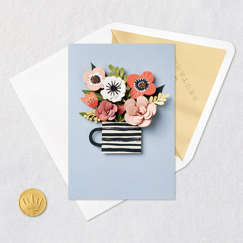 Flower Bouquet in Mug Blank Card for only USD 9.59 | Hallmark