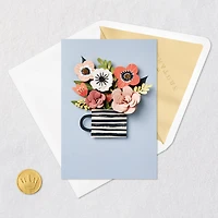Flower Bouquet in Mug Blank Card for only USD 9.59 | Hallmark