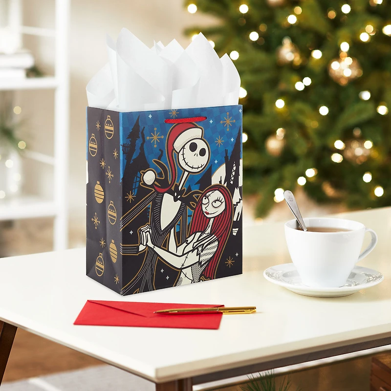 9.6" Disney Tim Burton's The Nightmare Before Christmas Jack and Sally Medium Gift Bag for only USD 3.49 | Hallmark