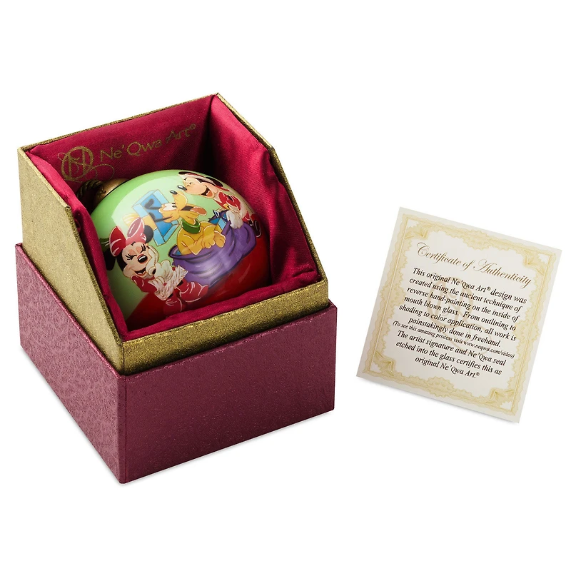 Disney Mickey and Friends Ne'Qwa Art® Hand-Painted Glass Hallmark Ornament for only USD 40.49 | Hallmark