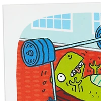 Don't Lift a Finger Dinosaur at Gym Funny Birthday Card for only USD 3.99 | Hallmark
