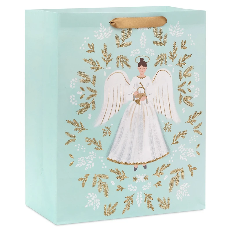 13" Angel Illustration on Blue Large Christmas Gift Bag for only USD 4.49 | Hallmark