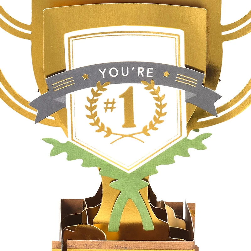 World's Best Dad Trophy Musical 3D Pop-Up Father's Day Card With Motion for only USD 14.99 | Hallmark