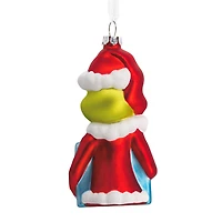Dr. Seuss's How the Grinch Stole Christmas!™ Grinch With Present Blown Glass Hallmark Ornament for only USD 11.49 | Hallmark