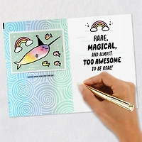 Narwhal 9th Birthday Card for Kid With Stickers for only USD 5.59 | Hallmark
