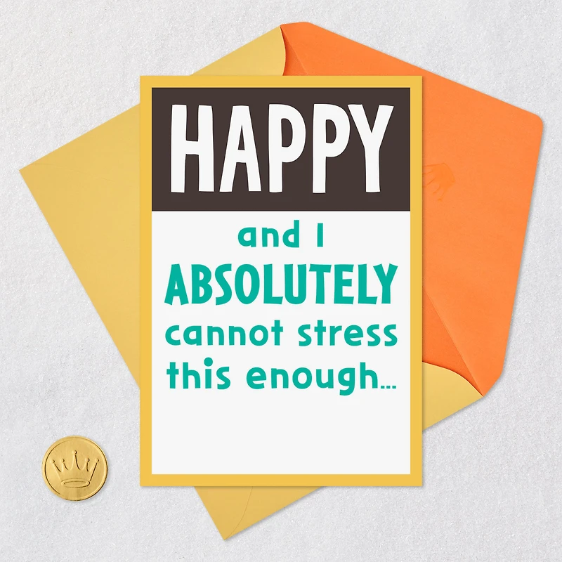 Can't Stress This Enough Funny Birthday Card for only USD 3.99 | Hallmark