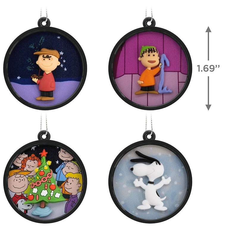 Mini Peanuts® Scenes Shatterproof Hallmark Ornaments, Set of 4 for only USD 16.49 | Hallmark