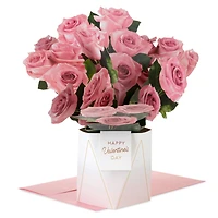 Jumbo Pink Rose Bouquet in Vase 3D Pop-Up Valentine's Day Card for only USD 12.99 | Hallmark