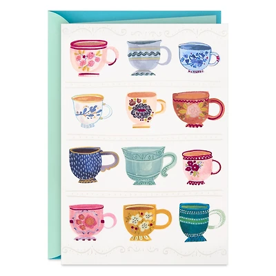 Colorful Patterned Teacups Blank Card for only USD 4.59 | Hallmark