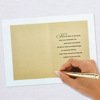 Remembering Him Gilded Leaves Sympathy Card for only USD 3.99 | Hallmark