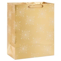 13" Snowflakes on Gold Metallic Large Holiday Gift Bag for only USD 4.99 | Hallmark