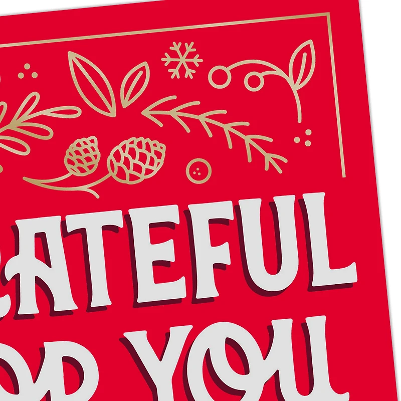 Grateful for You Christmas Thank-You Card for only USD 2.99 | Hallmark