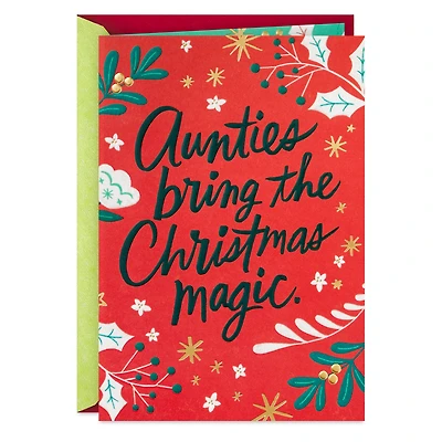 You Bring the Christmas Magic Christmas Card for Auntie for only USD 3.99 | Hallmark