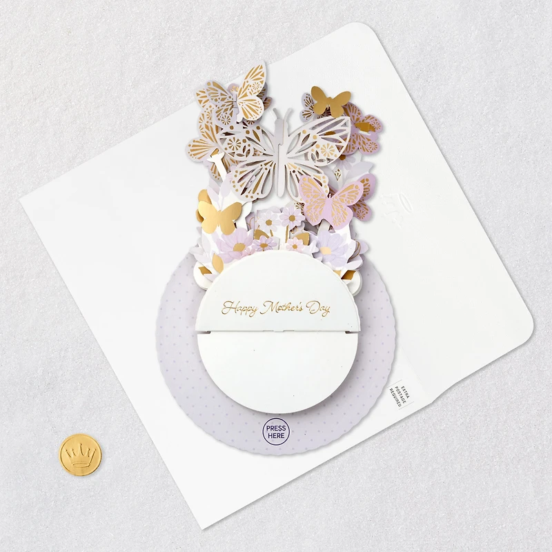 Delicate Butterflies Spinning Bouquet Musical 3D Pop-Up Mother's Day Card for only USD 14.99 | Hallmark