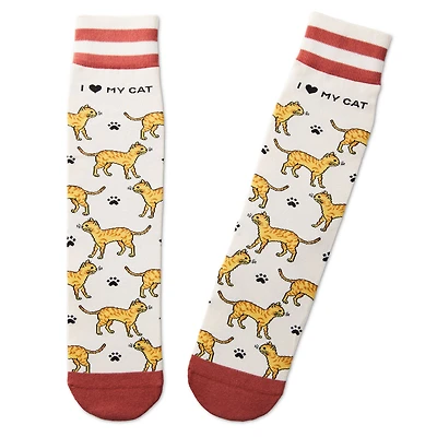 I Love My Orange Cat Crew Socks for only USD 12.99 | Hallmark