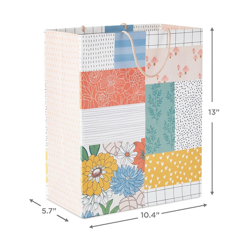 13" Patchwork Floral Large Gift Bag for only USD 4.99 | Hallmark