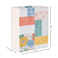 13" Patchwork Floral Large Gift Bag for only USD 4.99 | Hallmark