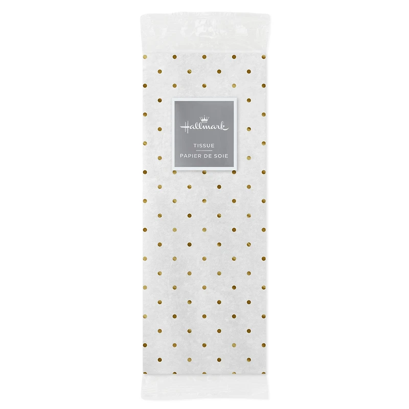 Gold Dots on White Holiday Tissue Paper, 6 sheets for only USD 1.99 | Hallmark